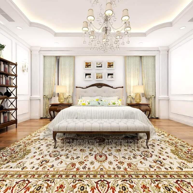 Thiết kế phòng ngủ biệt thự tân cổ điển