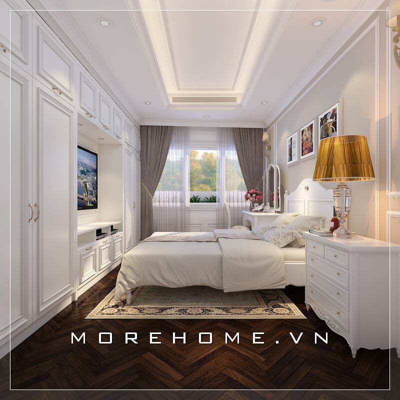 Thiết kế phòng ngủ biệt thự tân cổ điển