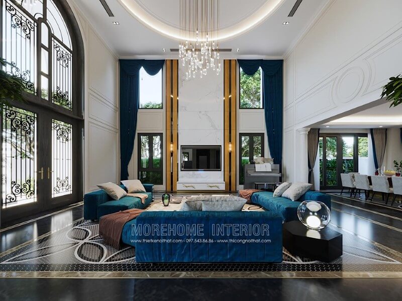 Mẫu thiết kế nội thất phòng khách biệt thự hải phòng cao cấp Top mẫu phòng khách ấn tượng, quyến rũ