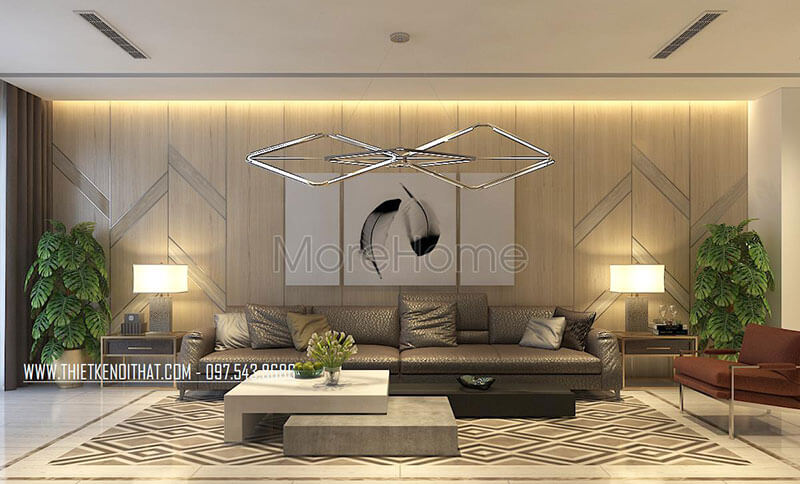 Thiết kế nội thất phòng khách phong cách hiện đại tại biệt thự liền kề Gadenia Các ý tưởng thiết kế phòng khách sang trọng và cao cấp