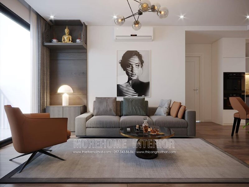 Trang trí phòng khách chung cư với sofa màu xám đẹp Xem ngay các mẫu bố trí phòng khách đẹp đẳng cấp