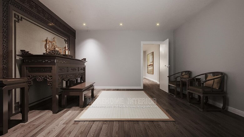 Morehome gợi ý mẫu bàn thờ biệt thự, tủ thờ biệt thự đẹp cho khách hàng Bàn thờ biệt thự