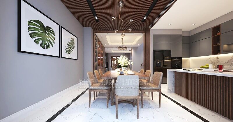 Bộ bàn ghế ăn 8 ghế gỗ óc chó cao cấp cùng chất liệu nệm bọc êm ái được thiết kế tối giản giúp không gian trở nên thông thoáng nhưng không kém phần hiện đại, sang trọng. Thiết kế chung cư