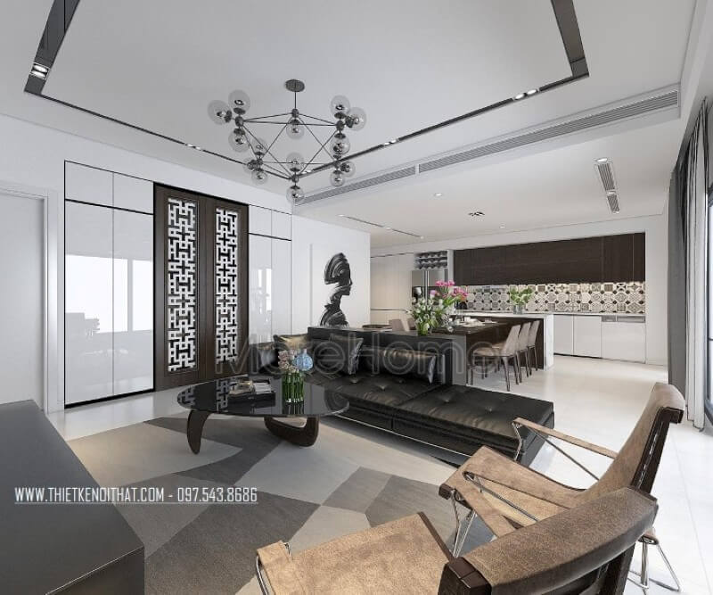 Mẫu thiết kế nội thất phòng khách trẻ trung, hiện đại không lo bị lỗi mốt Phòng khách chung cư hiện đại, đẹp và đẳng cấp