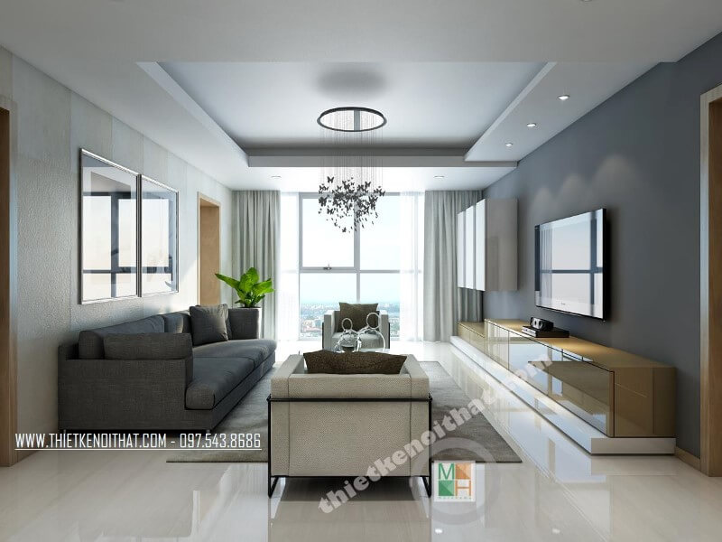 Thiết kế nội thất phòng khách đơn giản là xu hướng chung cho các căn hộ chung cư hiện nay Phòng khách chung cư hiện đại, đẹp và đẳng cấp