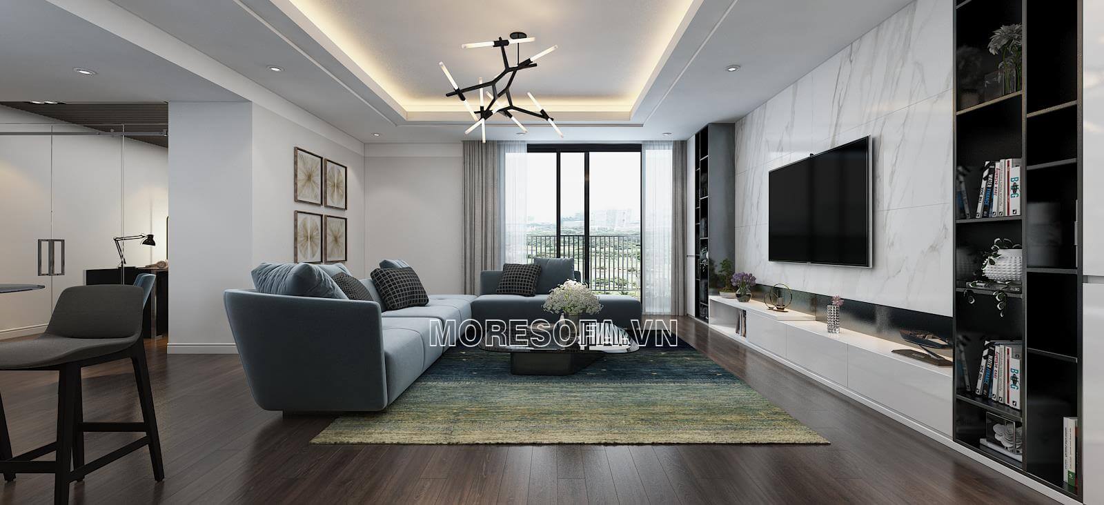 Nội thất phòng khách hiện đại đẹp Thiết kế phòng khách hiện đại, đơn giản, sang trọng