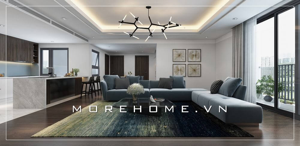 Mang đến thiết kế phòng khách hiện đại cho chung cư nhờ cách bố trí và lựa chọn nội thất hợp lí, khoa học Thiết kế phòng khách hiện đại đẹp