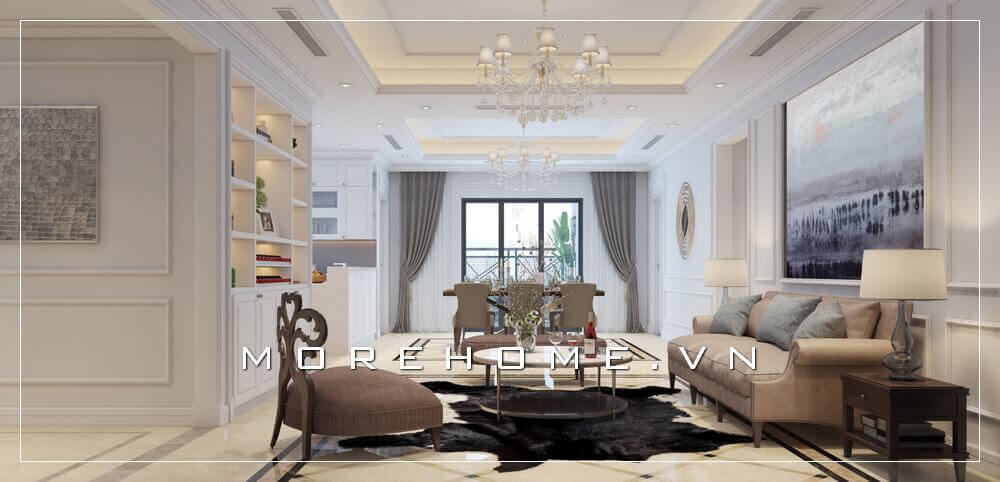 Kệ trang trí phòng khách gỗ màu trắng hiện đại cho không gian phòng khách tiện nghi Kệ trang trí phòng khách đẹp