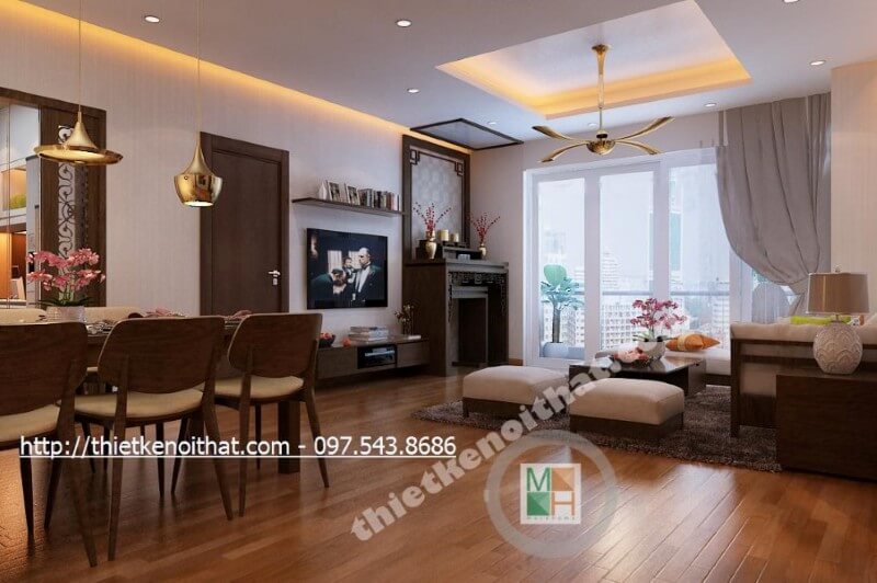 Thiết kế nội thất chung cư N04 phong cách hiện đại và ấn tượng thiết kế chung cư nhỏ