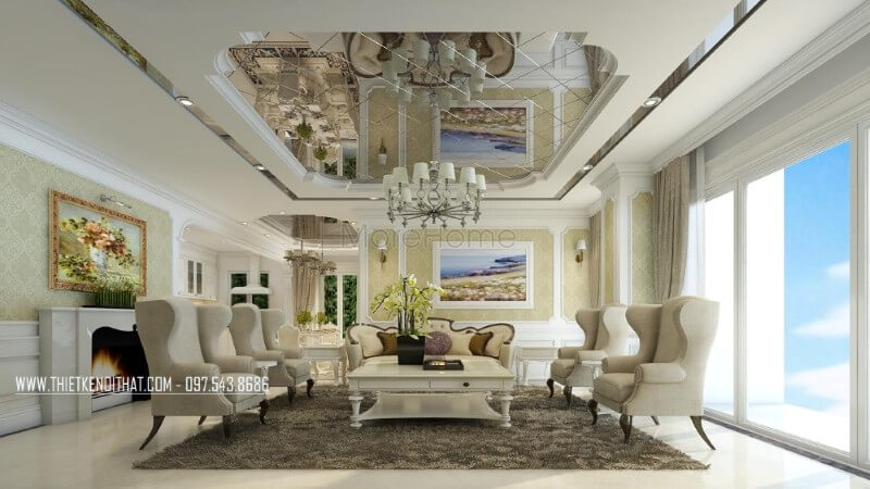 Bộ sofa được thiết kế tỉ mỉ với khung gỗ tự nhiên, mang lại sự chắc chắn, an toàn cho người sử dụng Thiết kế phòng khách chung cư