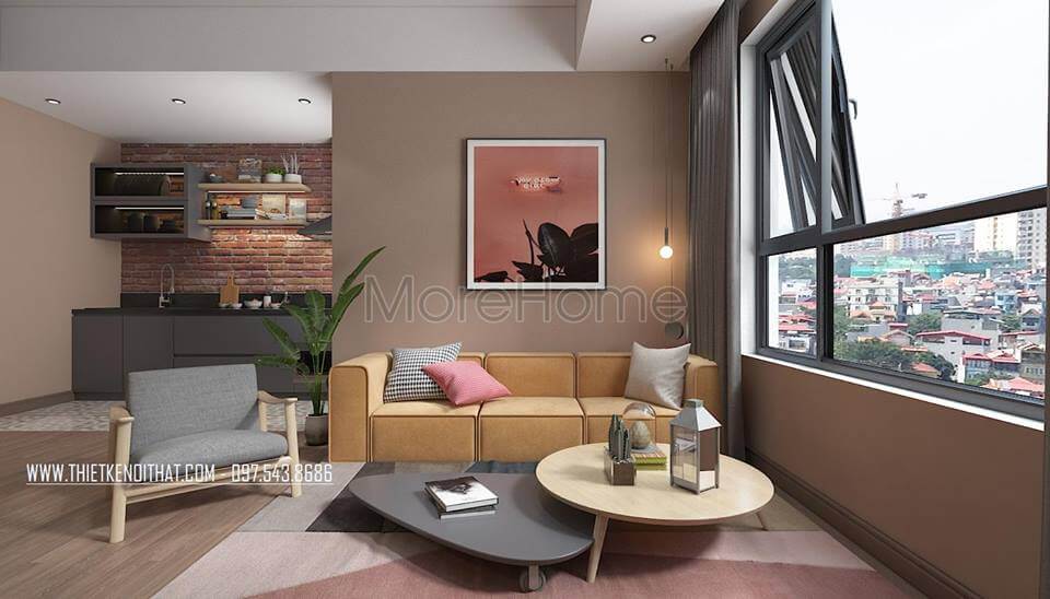 Bộ bàn ghế sofa chữ I cho phòng khách thiết kế basic, gỗ tần bì bọc nỉ Bỉ. Sofa phòng khách hiện đại đẹp