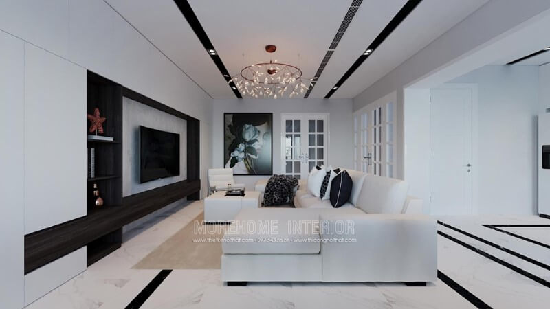 Thiết kế nội thất phòng khách bếp cho nhà phố Thiết kế phòng khách liền bếp đẹp, tiện nghi