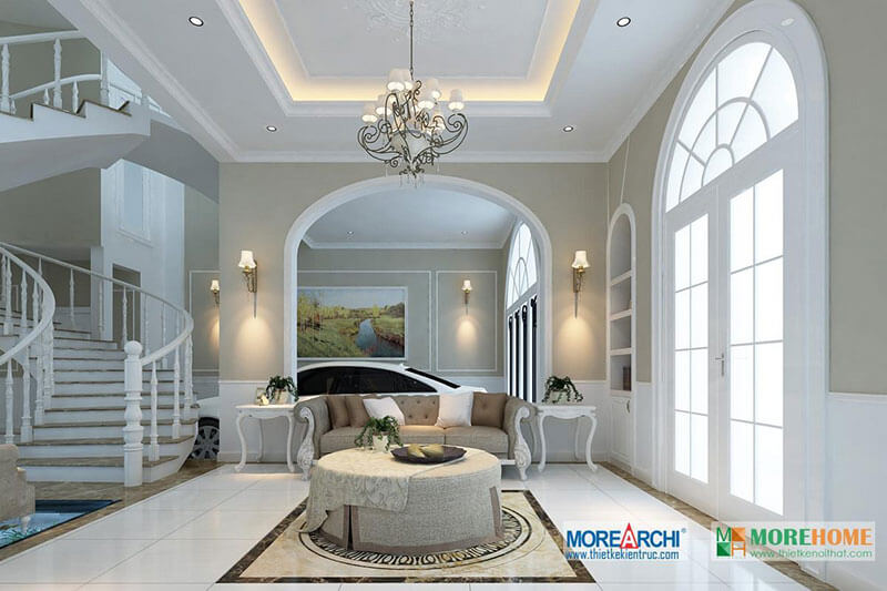 Gợi ý các mẫu bố trí phòng khách tân cổ điển hot nhất