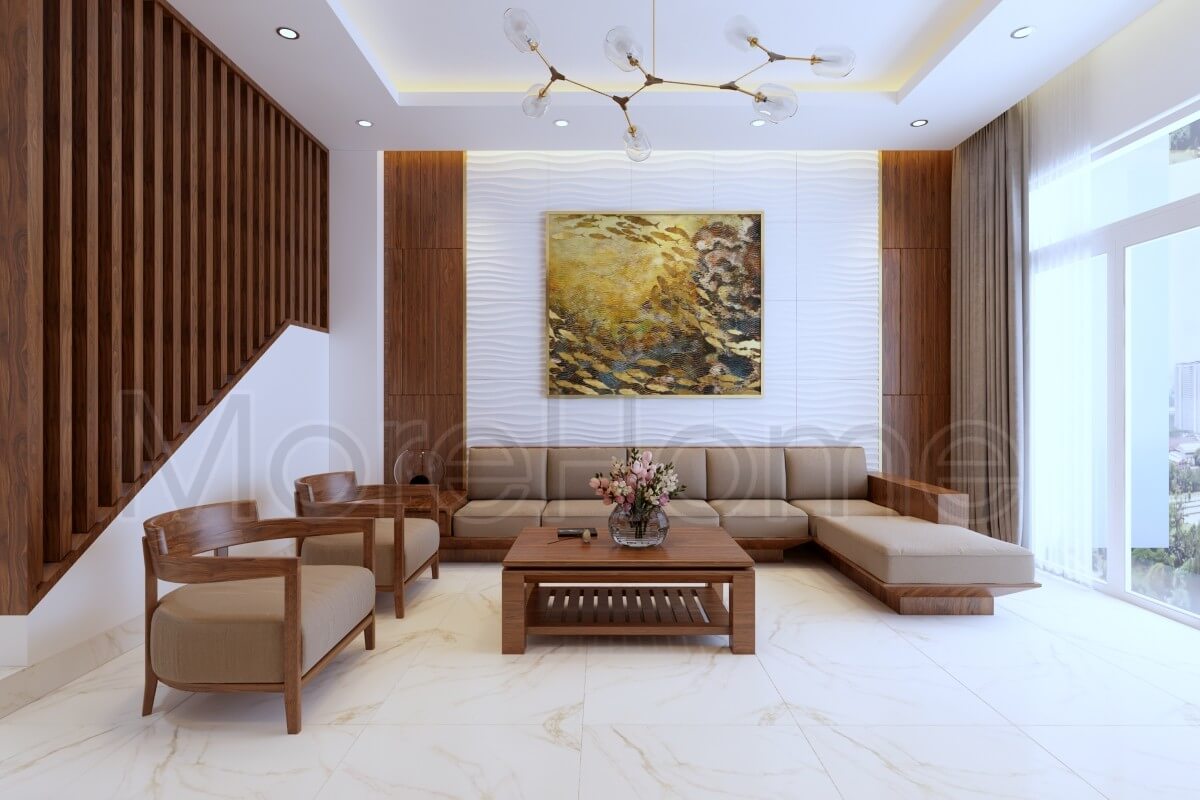 Những mẫu bố trí phòng khách nhà phố đẹp