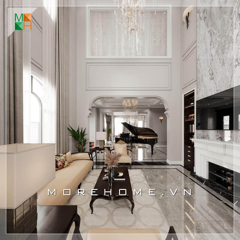 Những mẫu bố trí phòng khách nhà phố đẹp