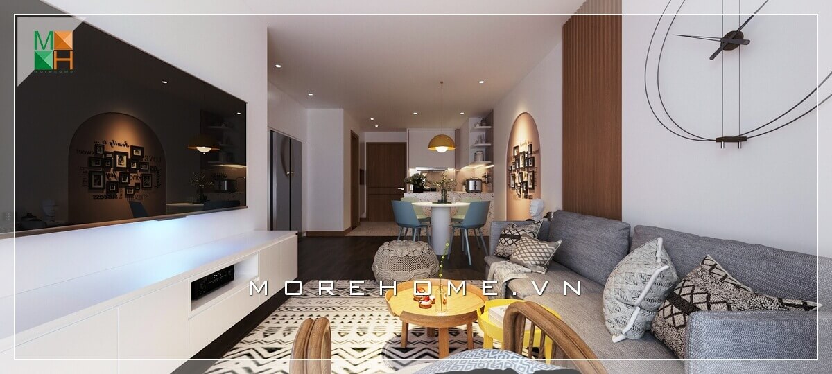 Ấn tượng với bộ sofa vải màu ghi phòng khách hiện đại tôn lên vẻ tiện nghi của ngôi nhà. Những mẫu thiết kế sofa phòng khách hiện đại nhất