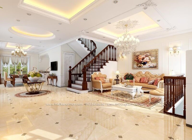 Bàn trà MH-TCD012 phong cách tân cổ điển trí phòng khách chung cư, biệt thự đẹp Các ý tưởng thiết kế bàn trà phòng khách đẹp độc đáo