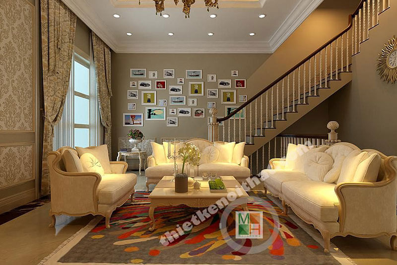 Mẫu sofa bọc nỉ cao cấp cho phòng khách với đường cong tân cổ điển tinh tế, sang trọng Điểm danh những mẫu thiết kế sofa phòng khách tiện nghi