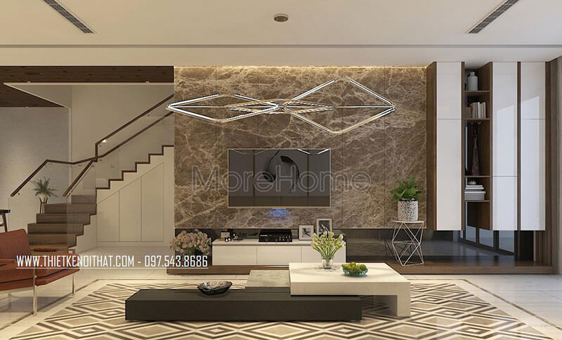 Mẫu kệ tivi kết hợp tủ sách phòng khách gỗ hiện đại, tiện nghi cho căn phòng Các mẫu thiết kế kệ tivi phòng khách đẹp và sang trọng