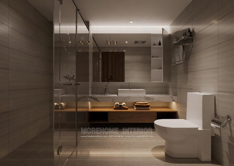 Thiết kế nội thất phòng tắm cho chung cư nhỏ Thiết kế phòng tắm biệt thự
