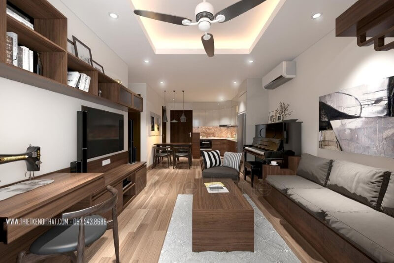 Mẫu thiết kế nội thất chung cư Home City phong cách nội thất hiện đại trẻ trung và năng động thiết kế nội thất chung cư