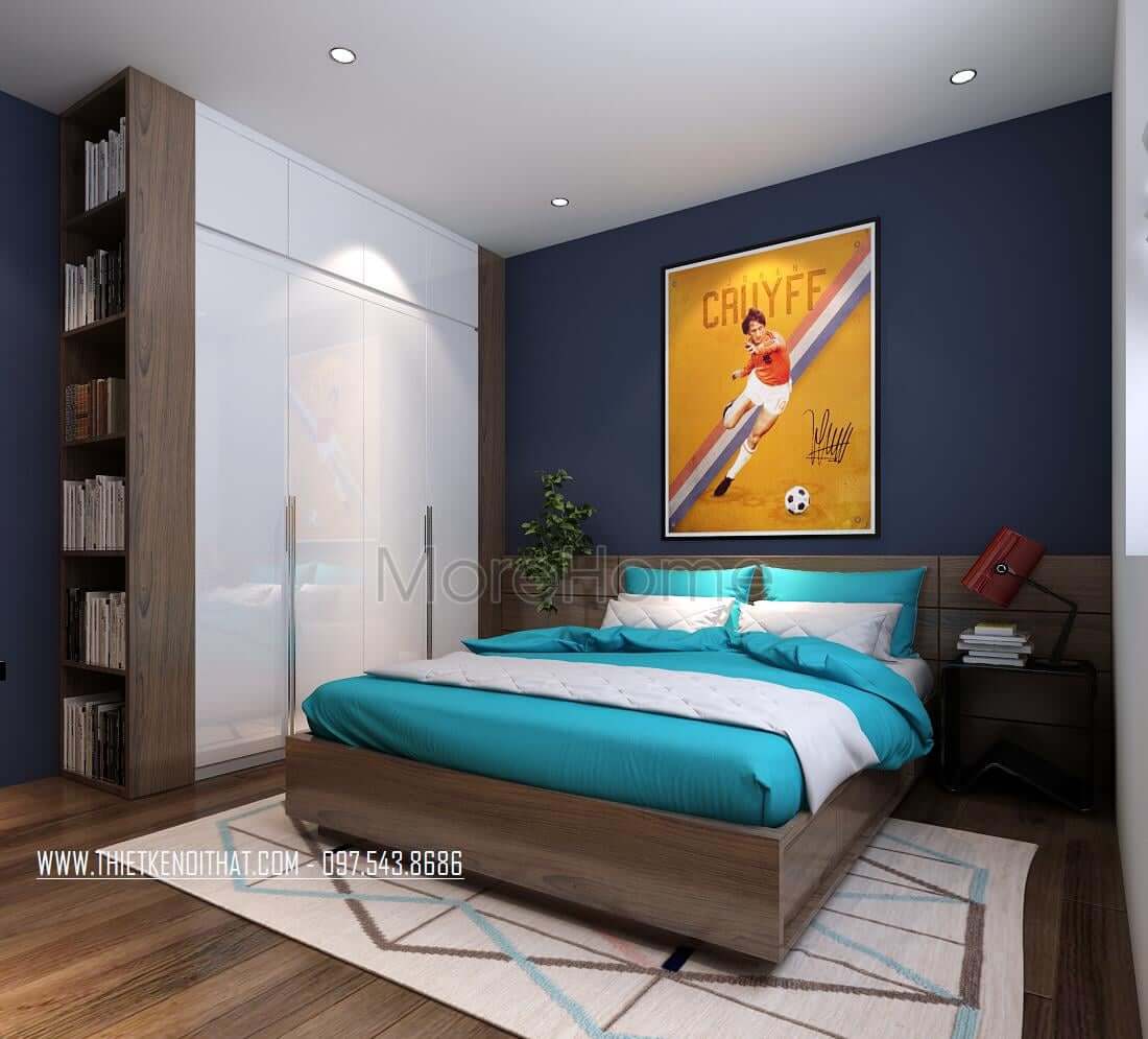 Tủ áo phòng ngủ đẹp, đơn giản, phù hợp với phòng ngủ chung cư thiết kế nội thất chung cư