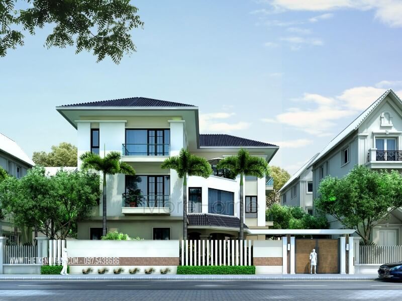 Kiến trúc biệt thự vườn hiện đại được thiết kế tại Móng Cái Quảng Ninh.